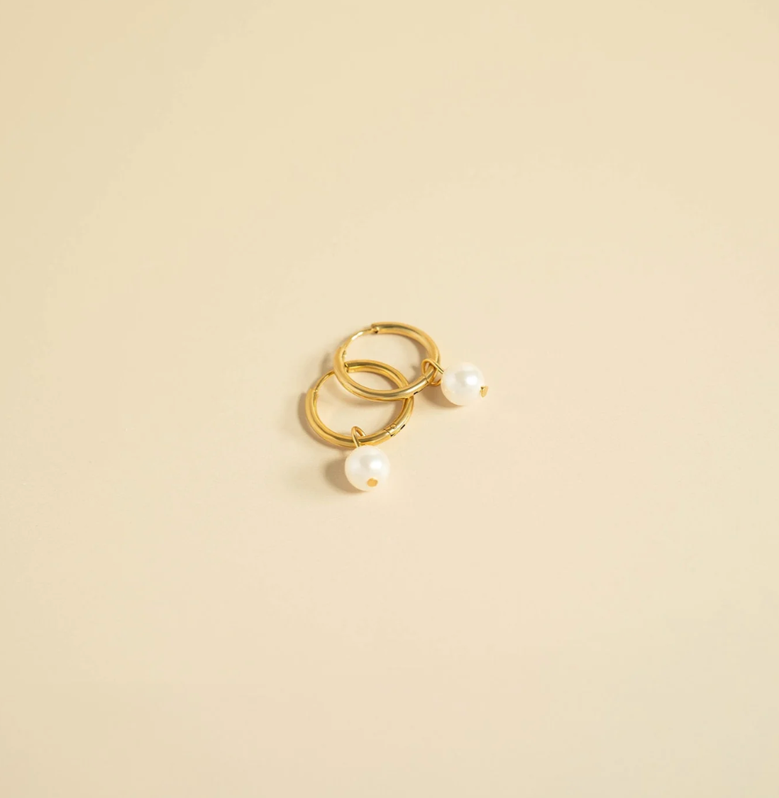 Pearl Charm Huggies
