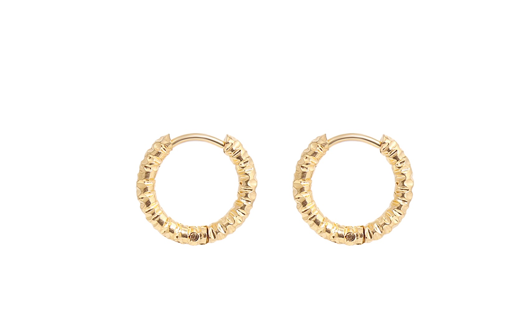 Textured Petite Hoop Earrings