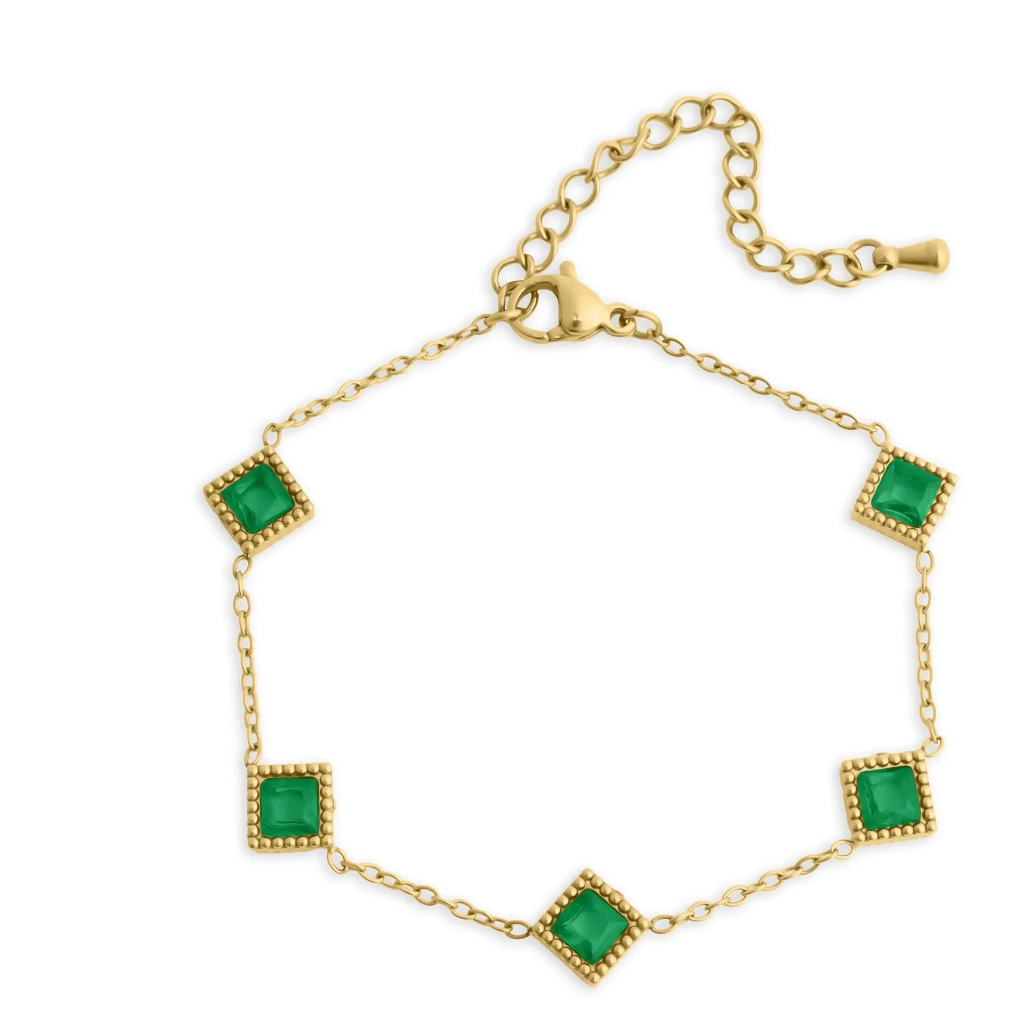 The Esme Emerald Station Bracelet